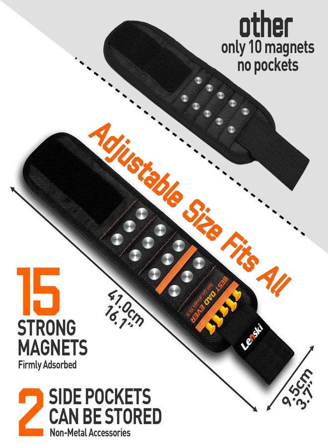 Lenski Magnetic Wristband, Men's Stocking Stuffers, Christmas Gifts, White Elephant Gifts, Polyester, Tool Organizer - Image 2